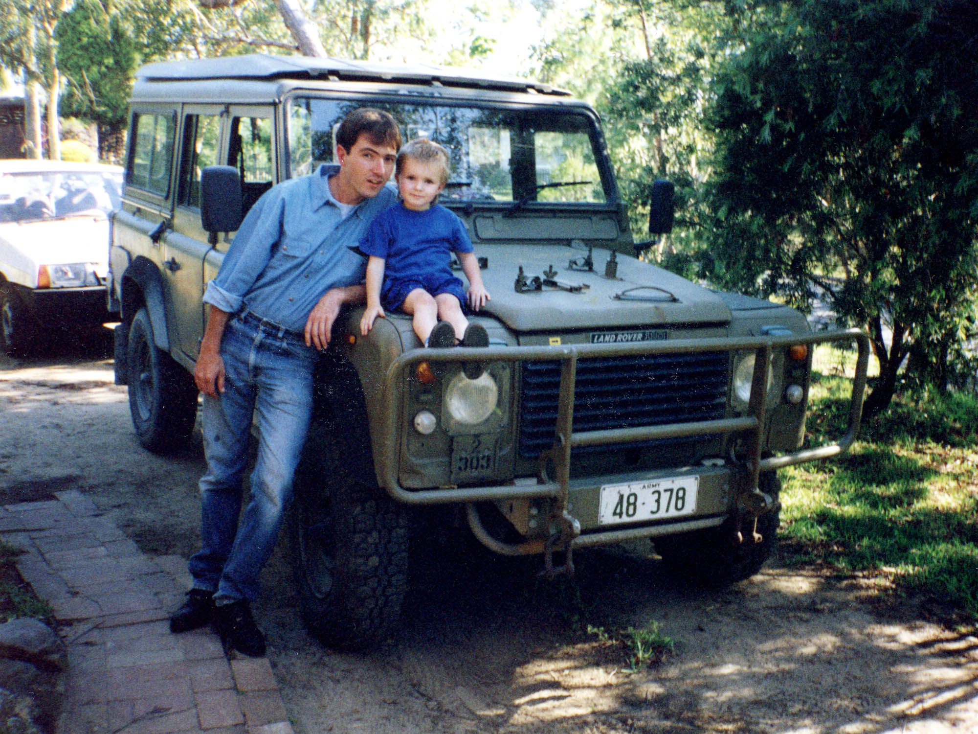 Matt and James – their first exposure to a Land Rover Perentie.